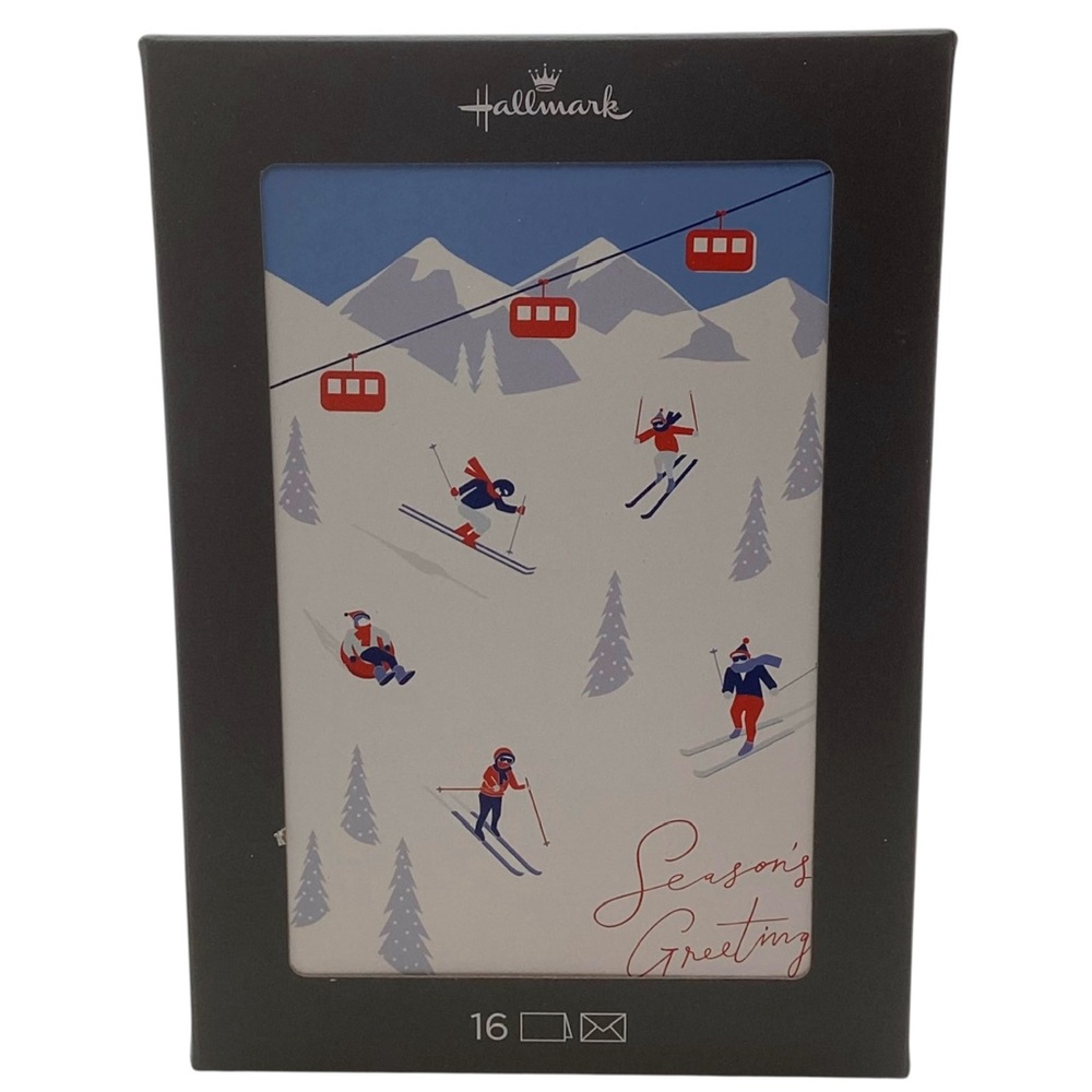 Hallmark Alpine Ski Slopes Boxed Christmas Cards, Pack of 16 (NWT) - Picture 8 of 13